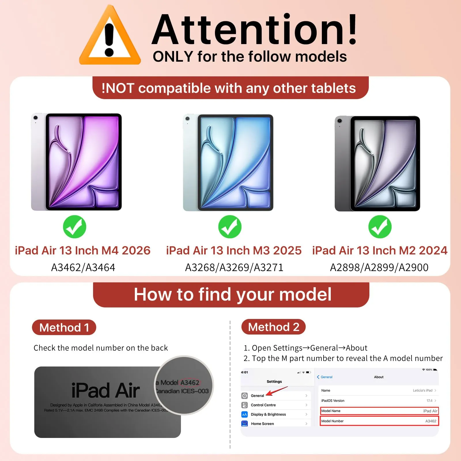 MoKo Cover per iPad Air 13 Pollici Case (M4/M3/M2) con Portapenna - immagine 2
