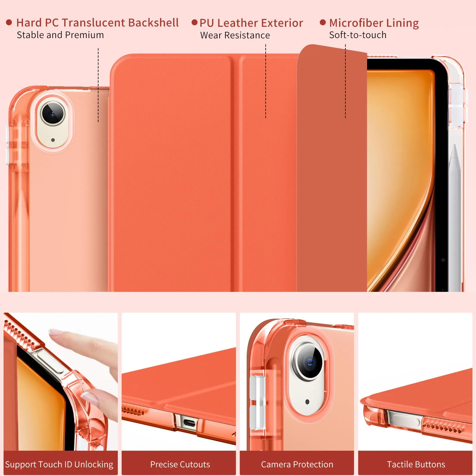 MoKo Cover per iPad Air 13 Pollici Case (M4/M3/M2) con Portapenna - immagine 3