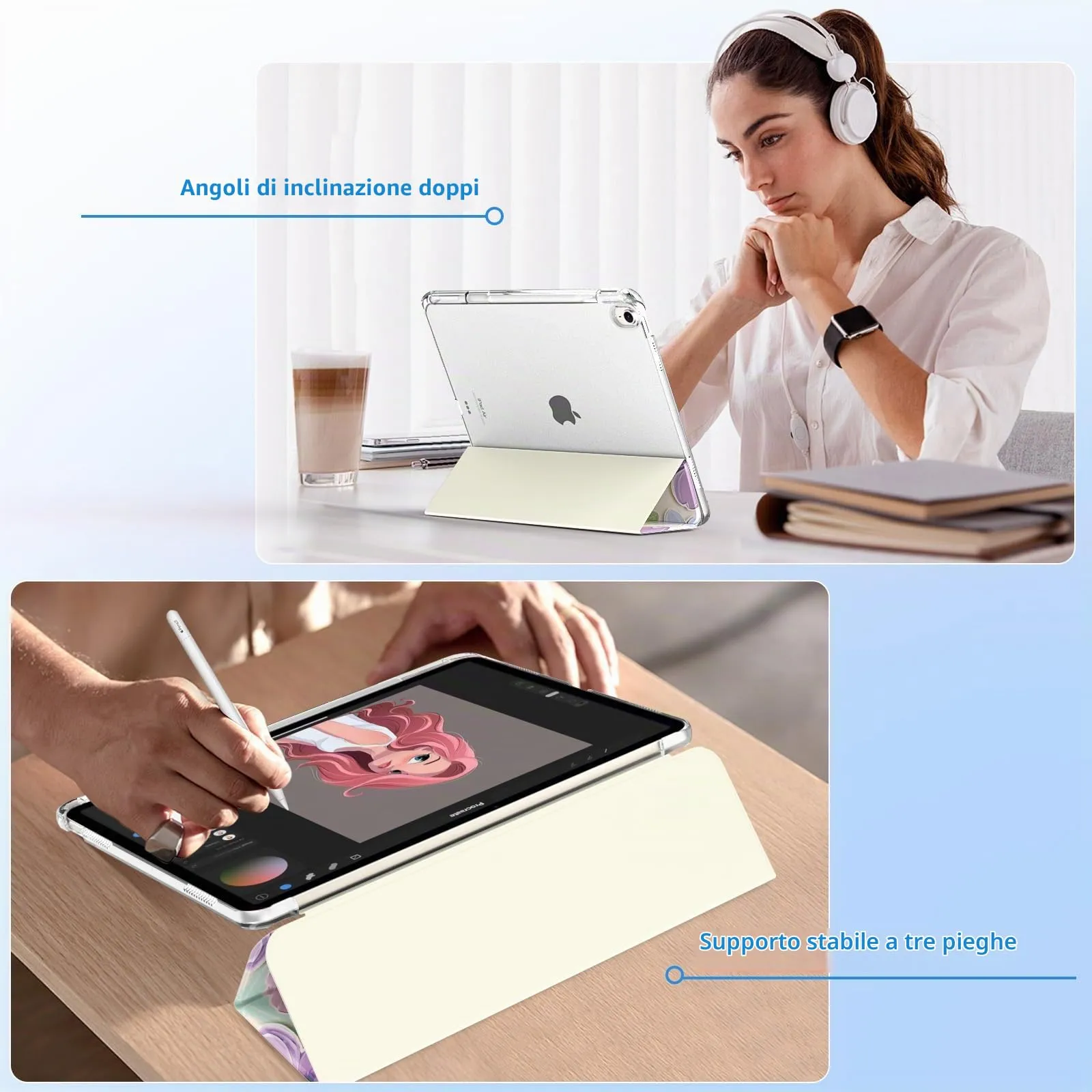 MoKo Cover per iPad Air 13 Pollici Case (M4/M3/M2) con Portapenna - immagine 4