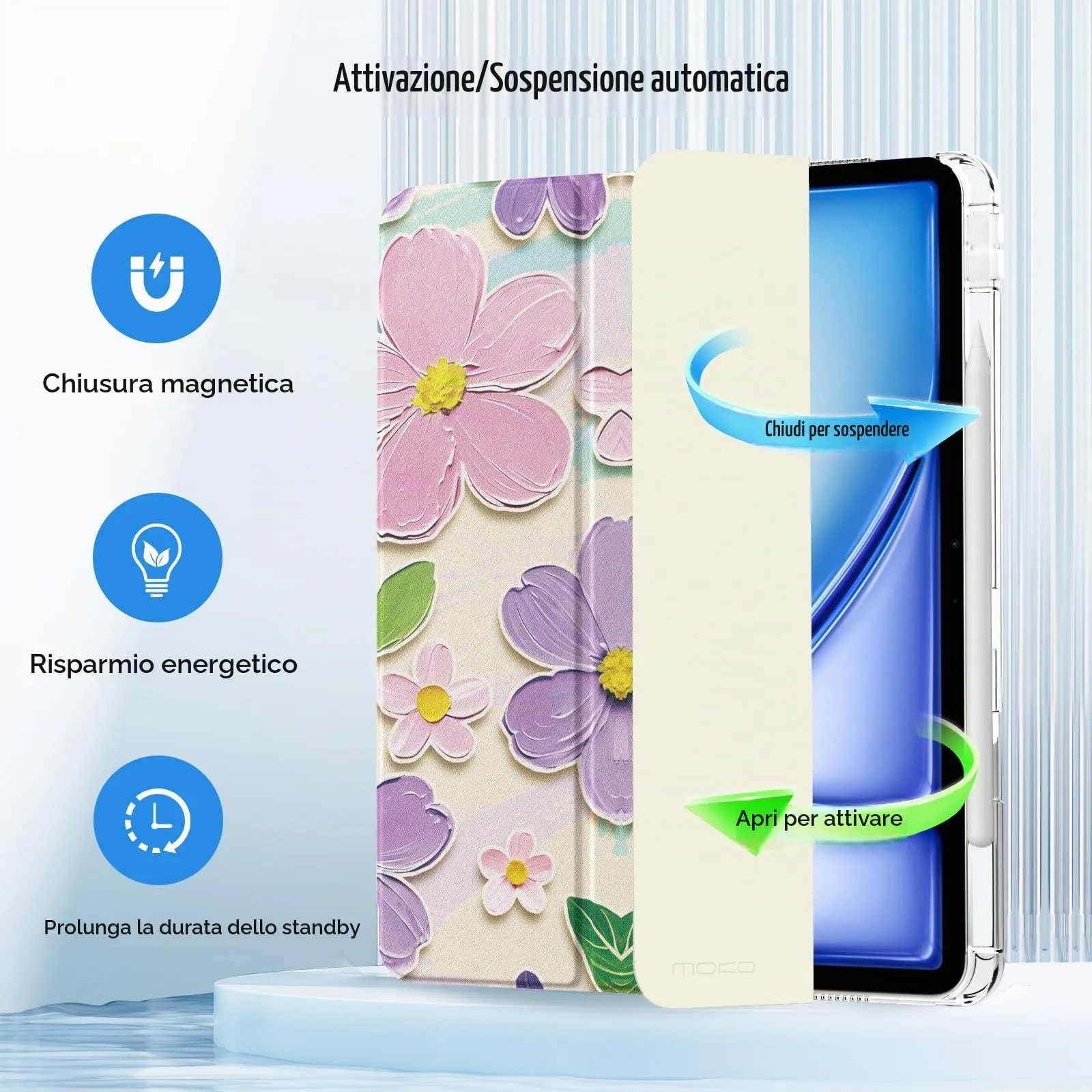 MoKo Cover per iPad Air 13 Pollici Case (M4/M3/M2) con Portapenna - immagine 5