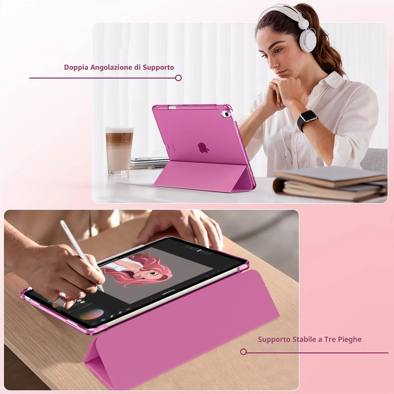MoKo Cover per iPad Air 13 Pollici Case (M4/M3/M2) con Portapenna - immagine 4