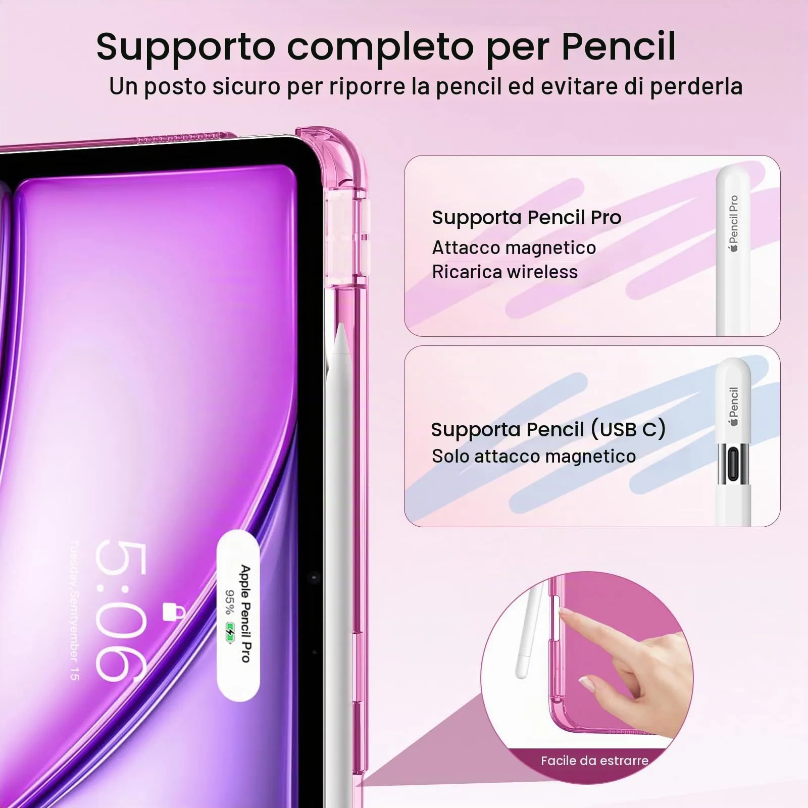 MoKo Cover per iPad Air 13 Pollici Case (M4/M3/M2) con Portapenna - immagine 6