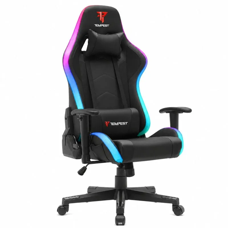 Sedia da gaming Tempest Glare RGB nera - immagine 1