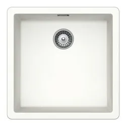 Lavello 1 vasca (45,6x45,6cm) BROOKLYN Bianco assoluto Ruvido opaco BYKN100A01 - immagine 1