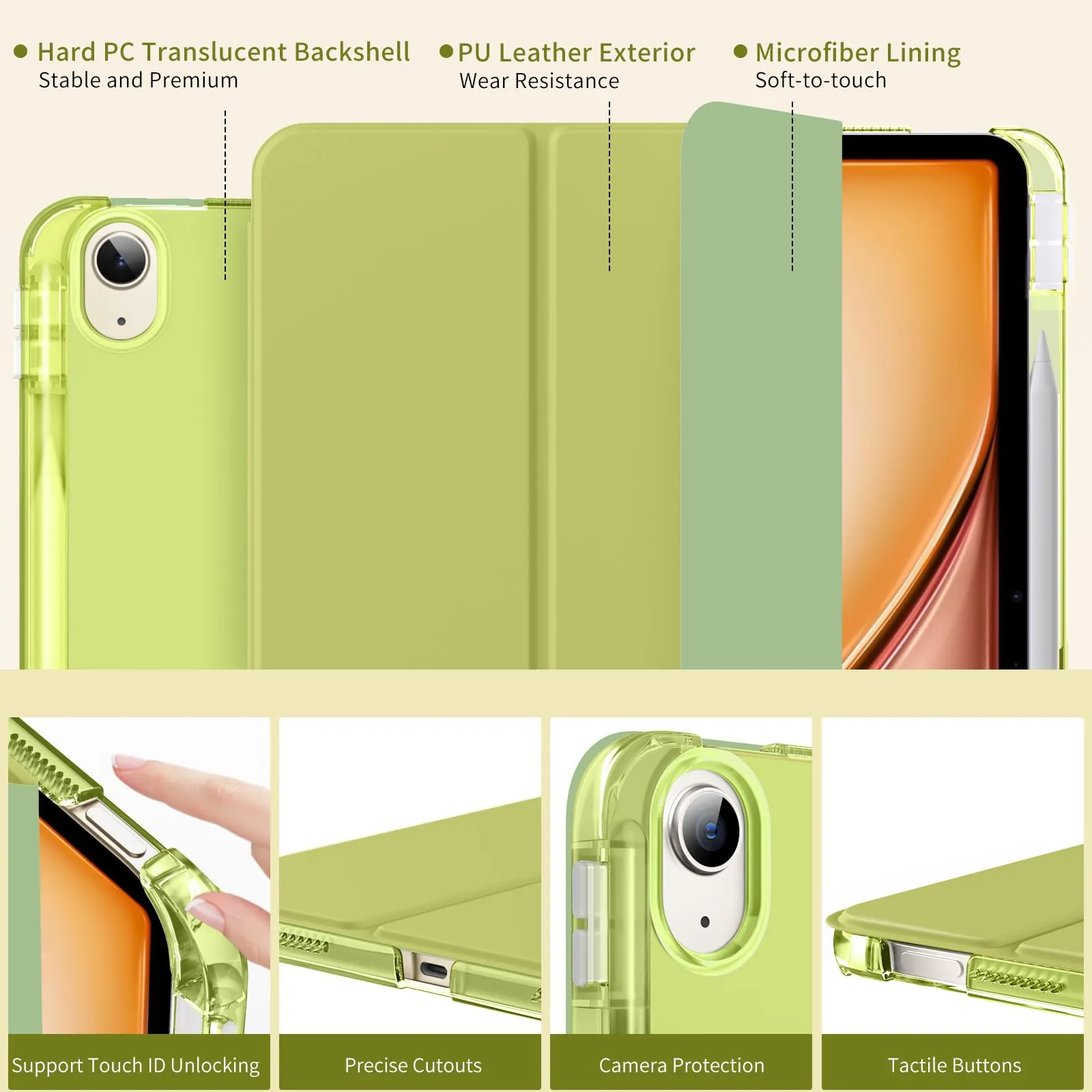 MoKo Cover per iPad Air 13 Pollici Case (M4/M3/M2) con Portapenna - immagine 3