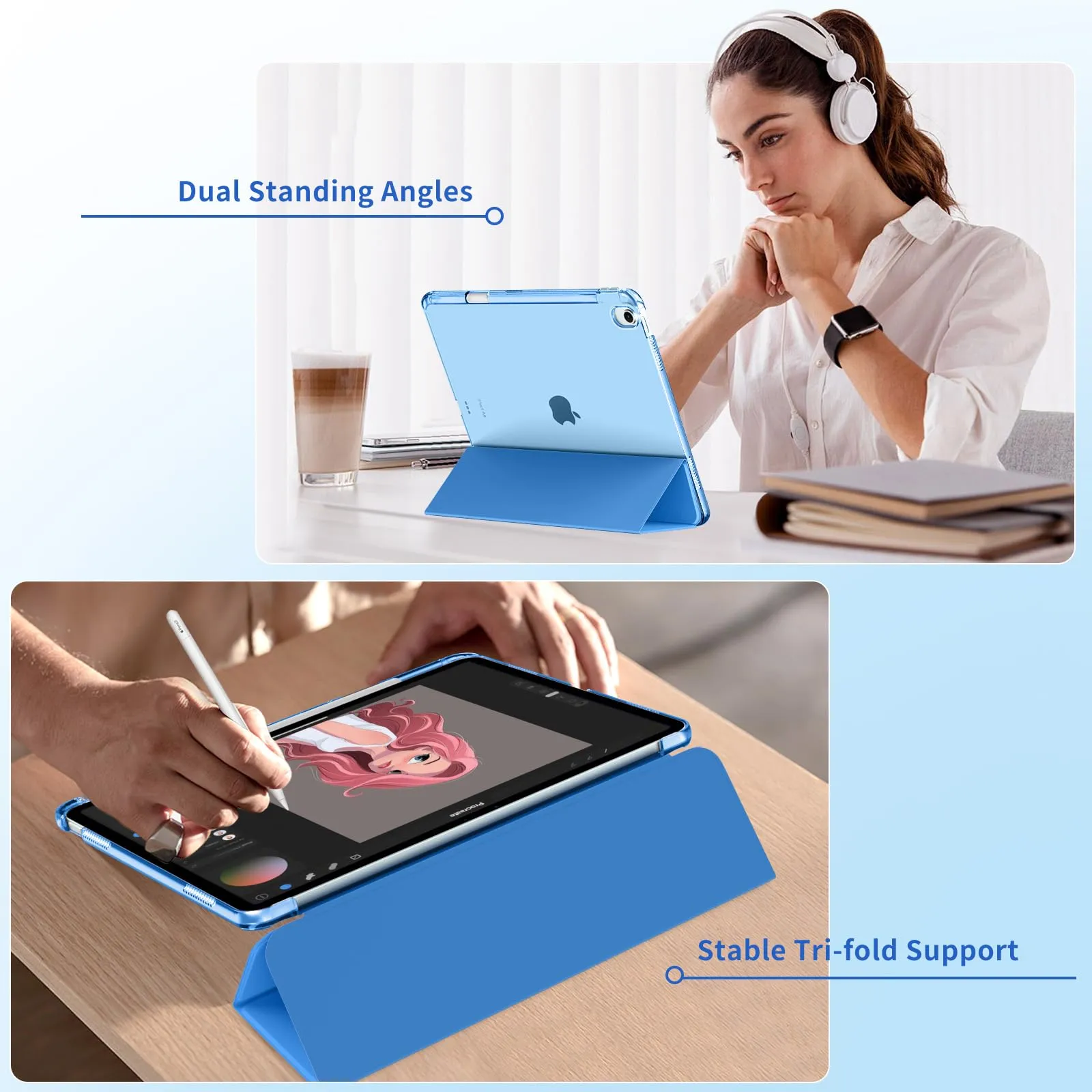 MoKo Cover per iPad Air 13 Pollici Case (M4/M3/M2) con Portapenna - immagine 4