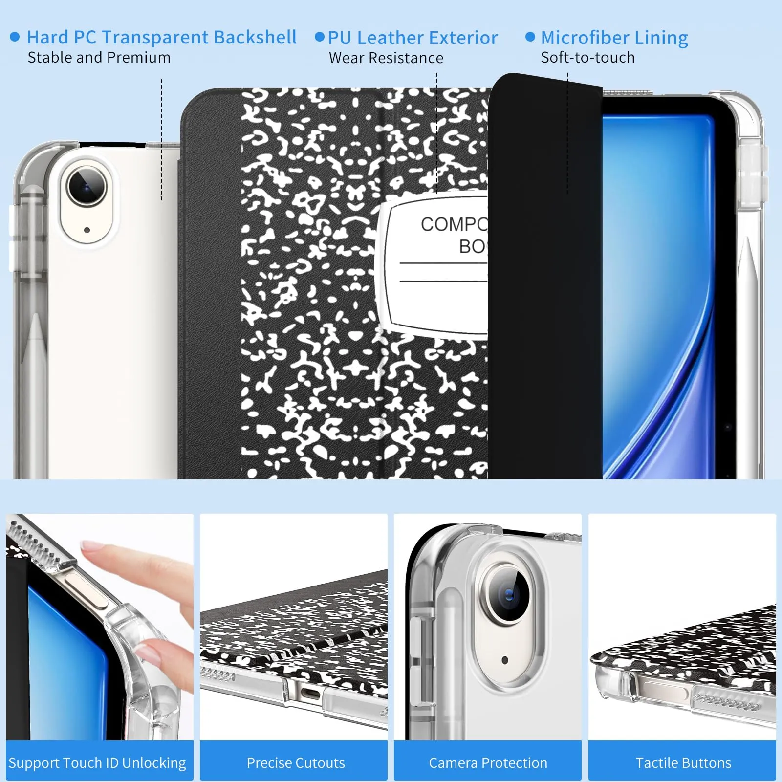 MoKo Cover per iPad Air 13 Pollici Case (M4/M3/M2) con Portapenna - immagine 3