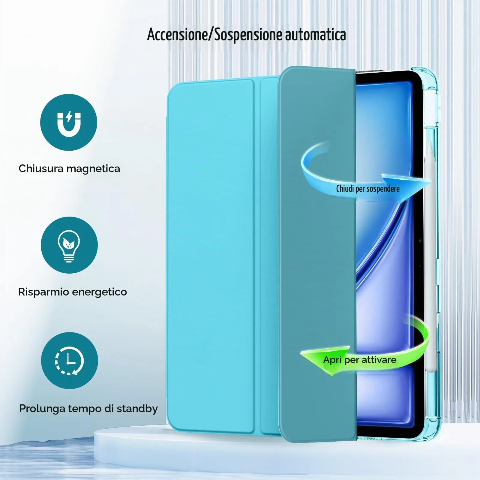 MoKo Cover per iPad Air 13 Pollici Case (M4/M3/M2) con Portapenna - immagine 5