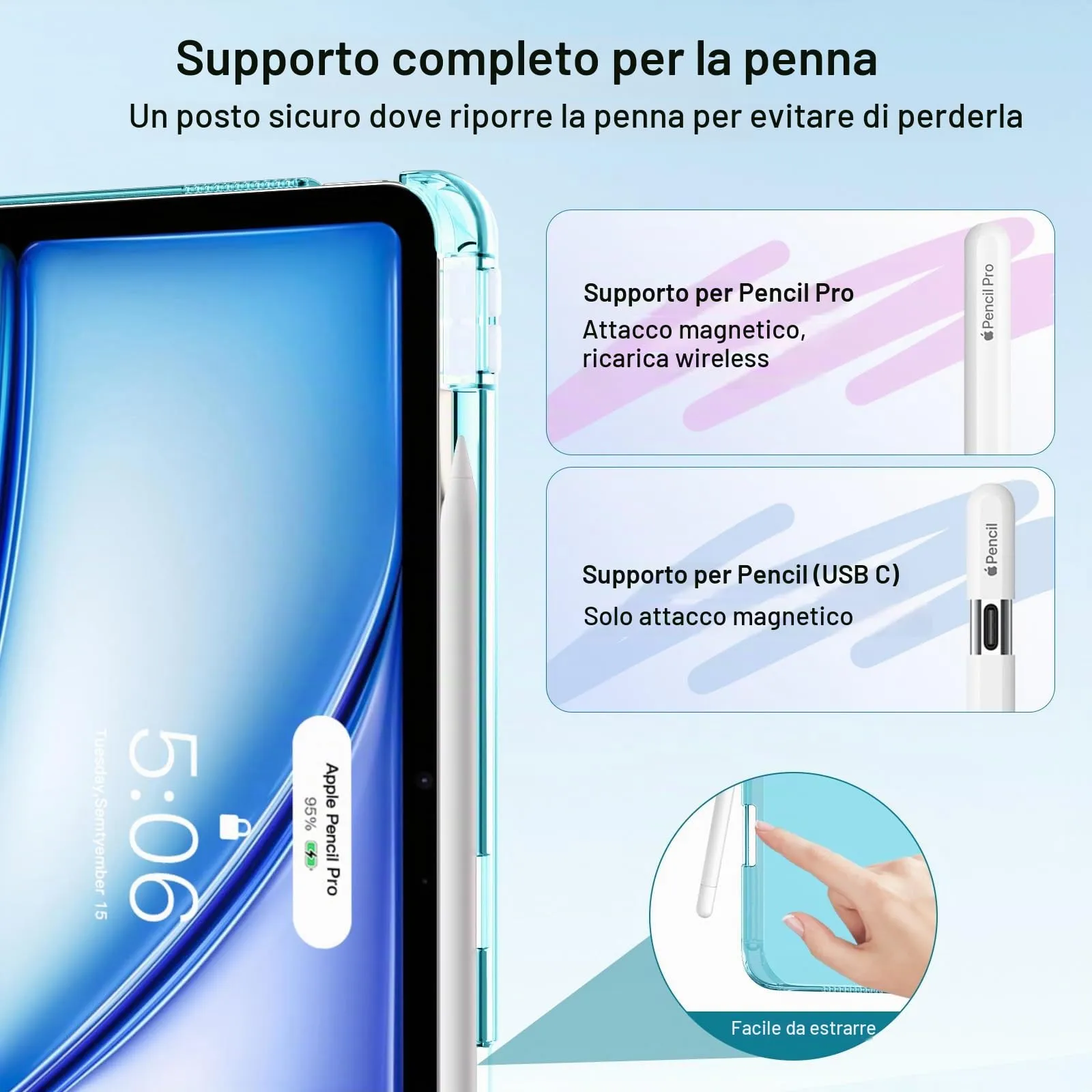 MoKo Cover per iPad Air 13 Pollici Case (M4/M3/M2) con Portapenna - immagine 6