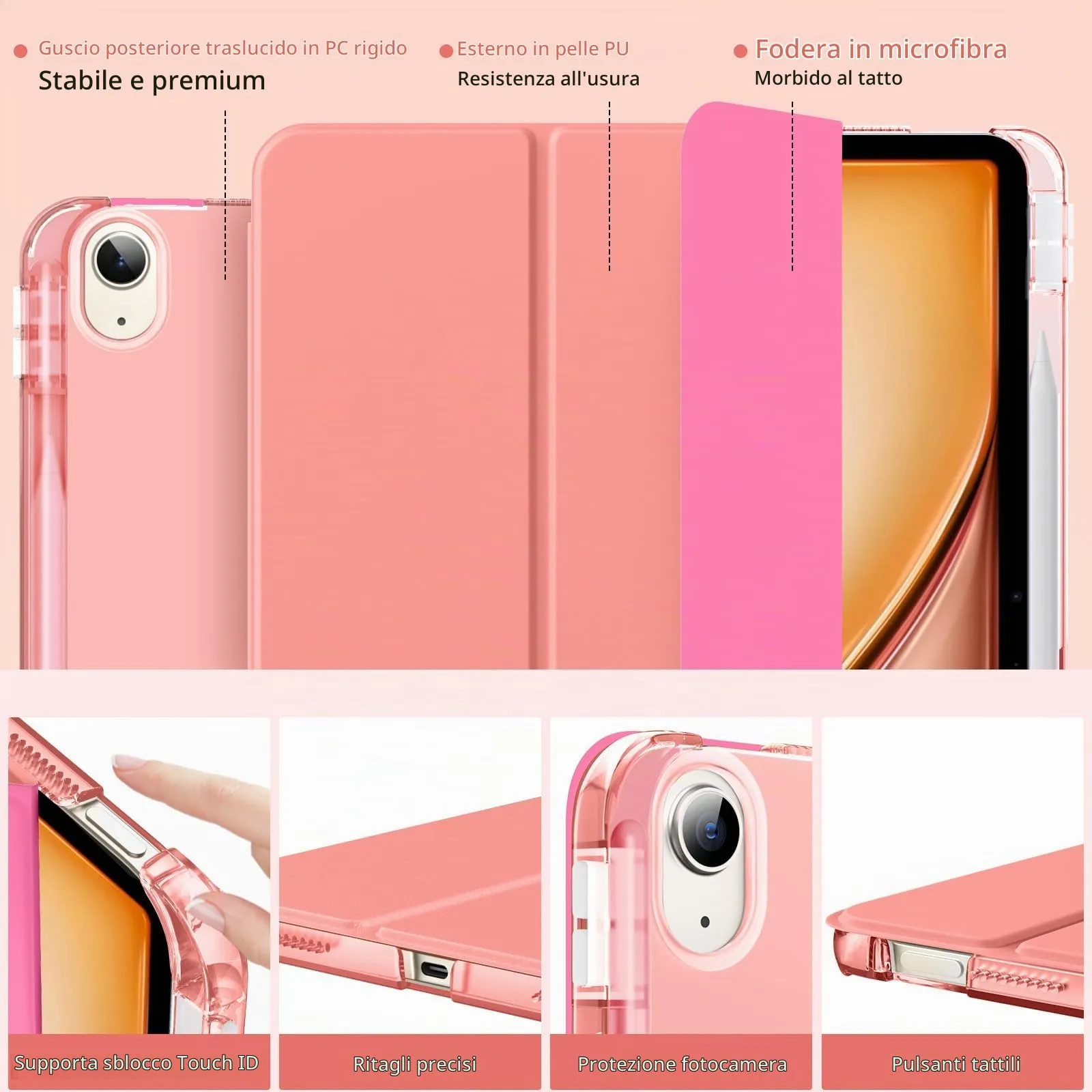 MoKo Cover per iPad Air 13 Pollici Case (M4/M3/M2) con Portapenna - immagine 3
