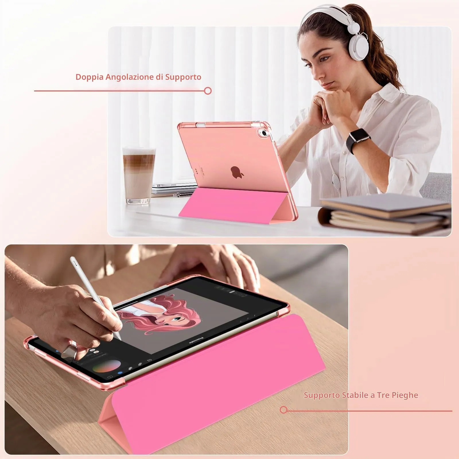 MoKo Cover per iPad Air 13 Pollici Case (M4/M3/M2) con Portapenna - immagine 4