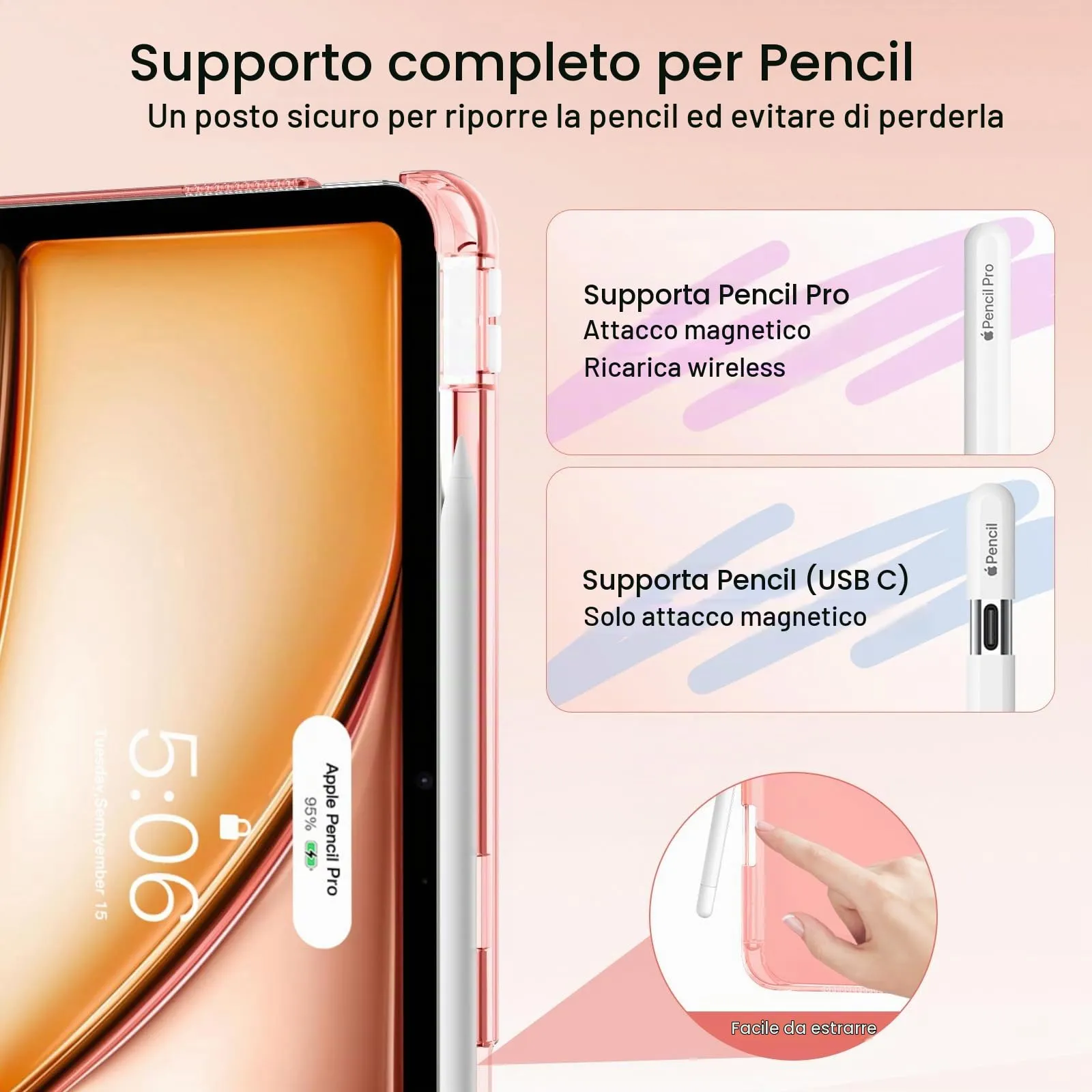 MoKo Cover per iPad Air 13 Pollici Case (M4/M3/M2) con Portapenna - immagine 6