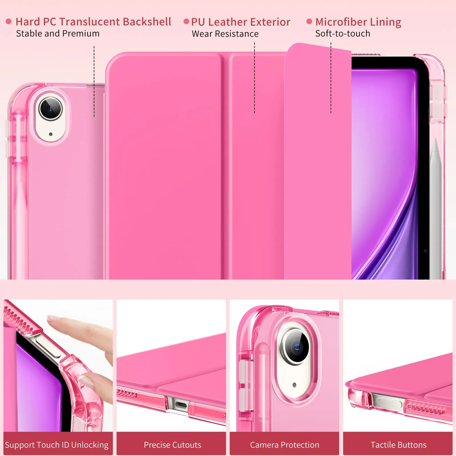 MoKo Cover per iPad Air 13 Pollici Case (M4/M3/M2) con Portapenna - immagine 3