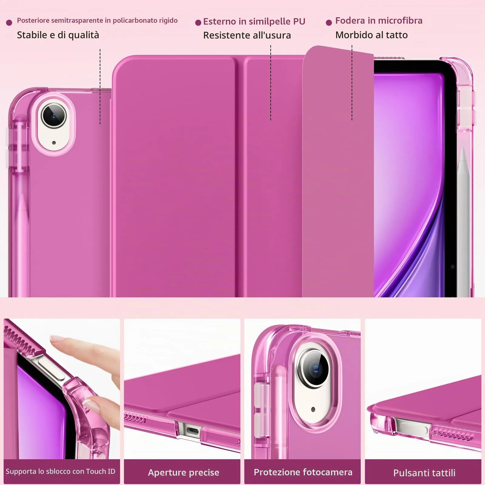 MoKo Cover per iPad Air 13 Pollici Case (M4/M3/M2) con Portapenna - immagine 3