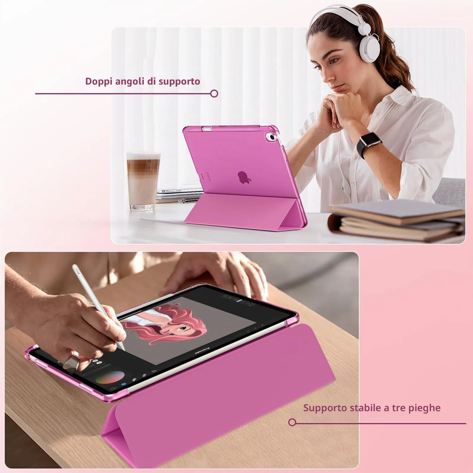 MoKo Cover per iPad Air 13 Pollici Case (M4/M3/M2) con Portapenna - immagine 4