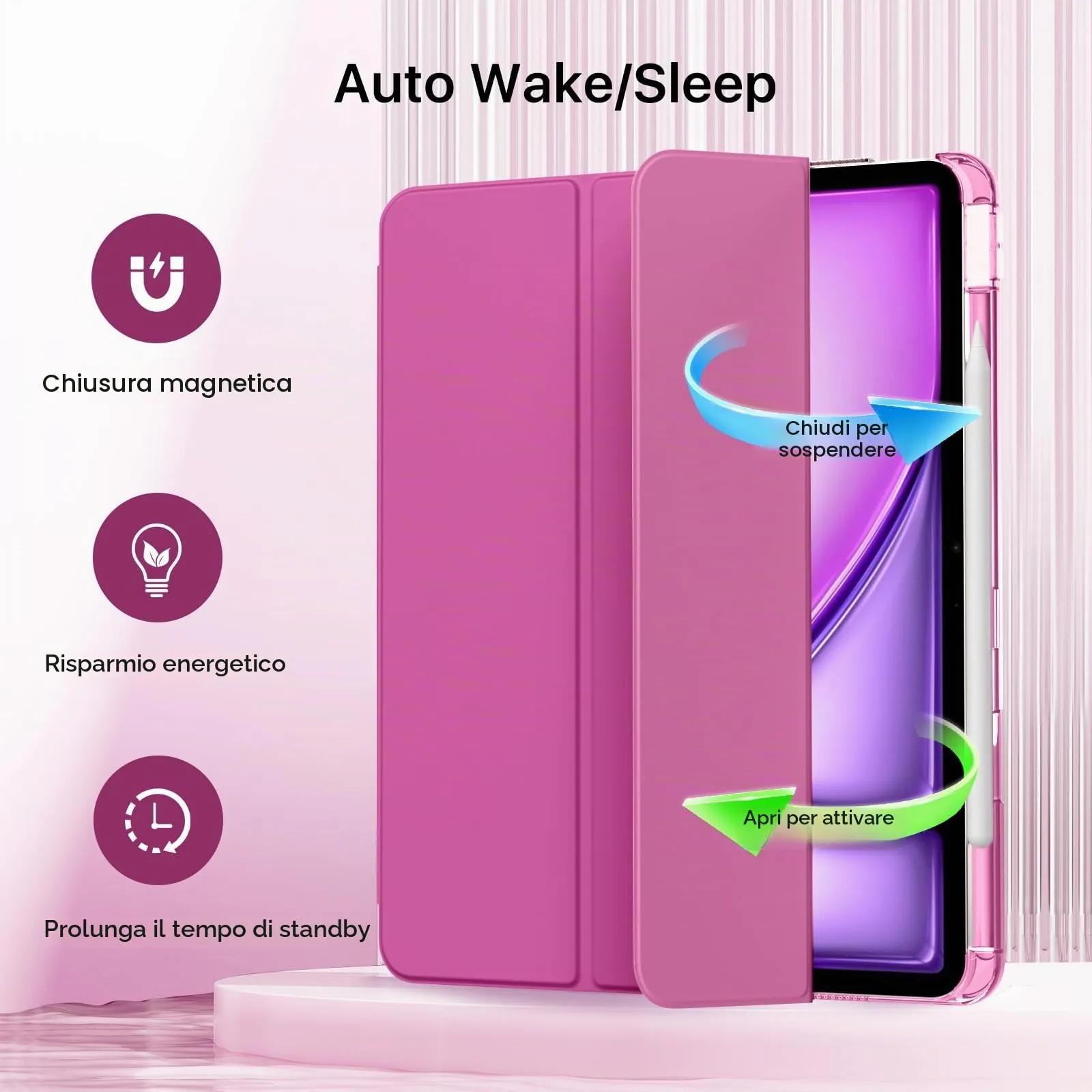 MoKo Cover per iPad Air 13 Pollici Case (M4/M3/M2) con Portapenna - immagine 5