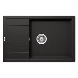Lavello 1 vasca (78x50cm) PRIMUS Nero assoluto Ruvido opaco PRID100SAP13 - immagine 1