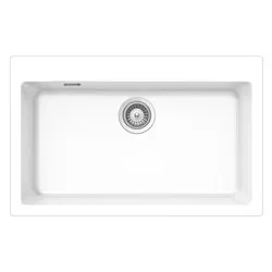 Lavello 1 vasca (79x50cm) PRIMUS Bianco assoluto Ruvido opaco PRIN100AP01 - immagine 1