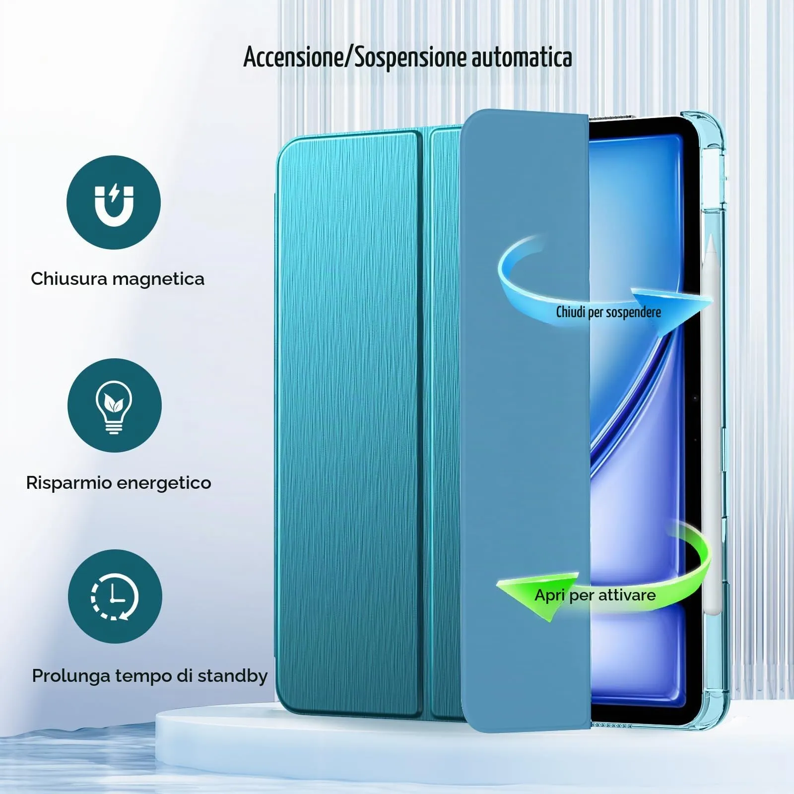 MoKo Cover per iPad Air 13 Pollici Case (M4/M3/M2) con Portapenna - immagine 4