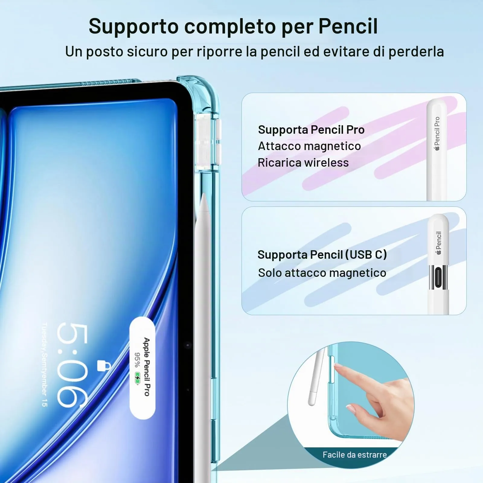 MoKo Cover per iPad Air 13 Pollici Case (M4/M3/M2) con Portapenna - immagine 5