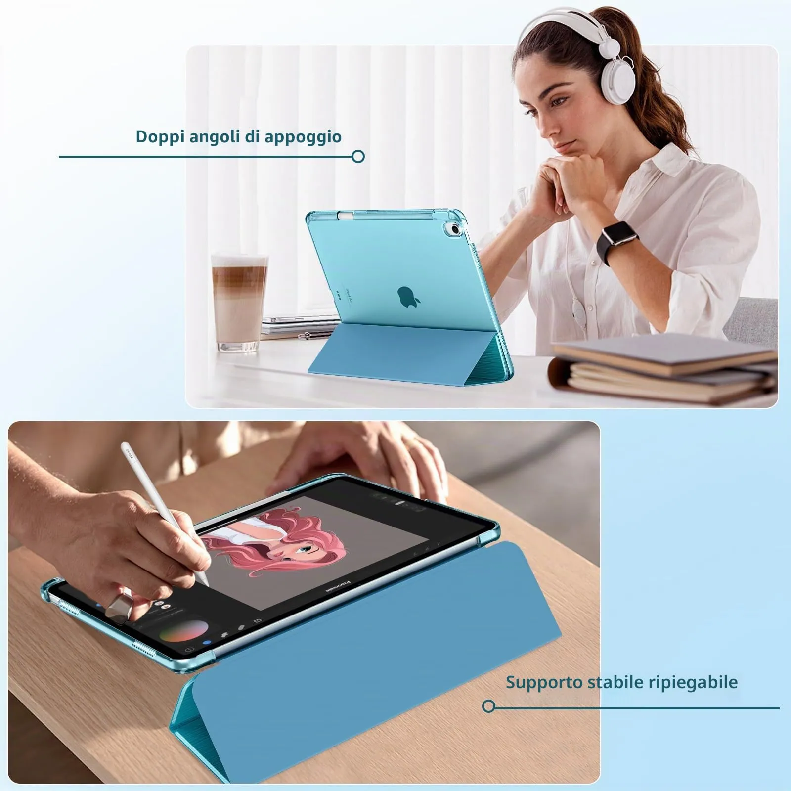 MoKo Cover per iPad Air 13 Pollici Case (M4/M3/M2) con Portapenna - immagine 8