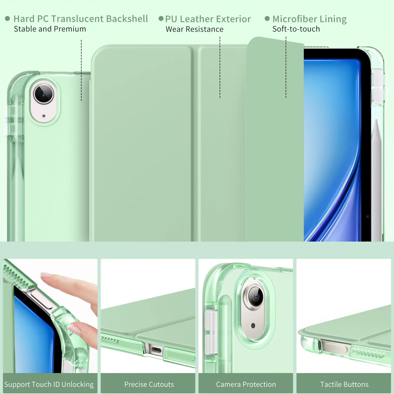 MoKo Cover per iPad Air 13 Pollici Case (M4/M3/M2) con Portapenna - immagine 3