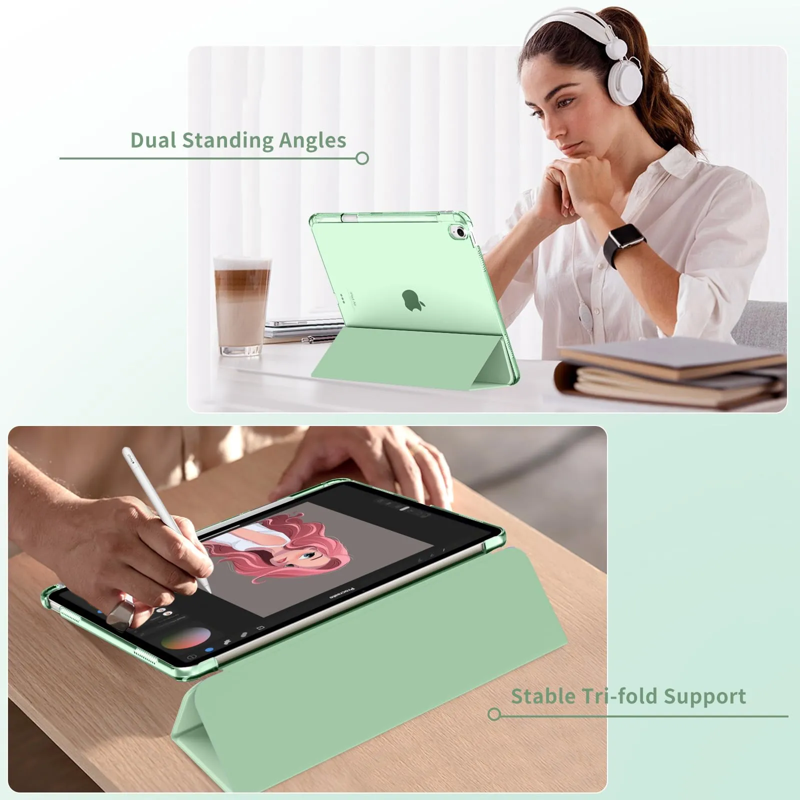 MoKo Cover per iPad Air 13 Pollici Case (M4/M3/M2) con Portapenna - immagine 4