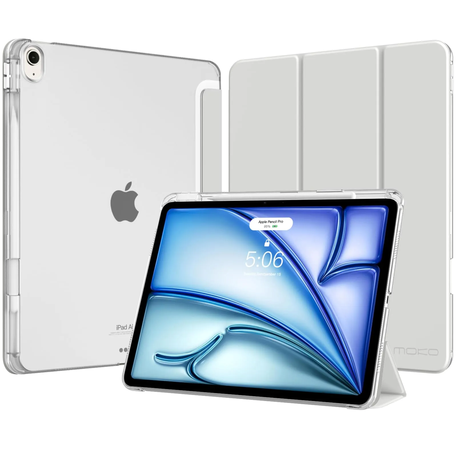 MoKo Cover per iPad Air 13 Pollici Case (M4/M3/M2) con Portapenna - immagine 1