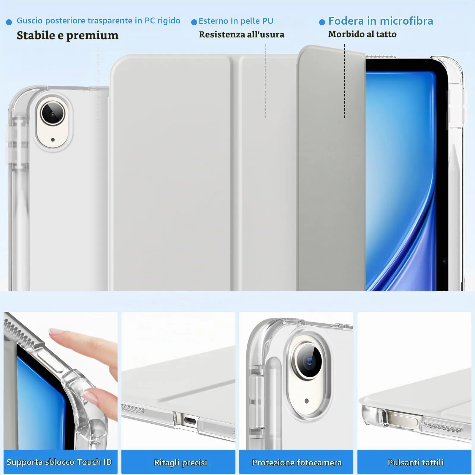 MoKo Cover per iPad Air 13 Pollici Case (M4/M3/M2) con Portapenna - immagine 3
