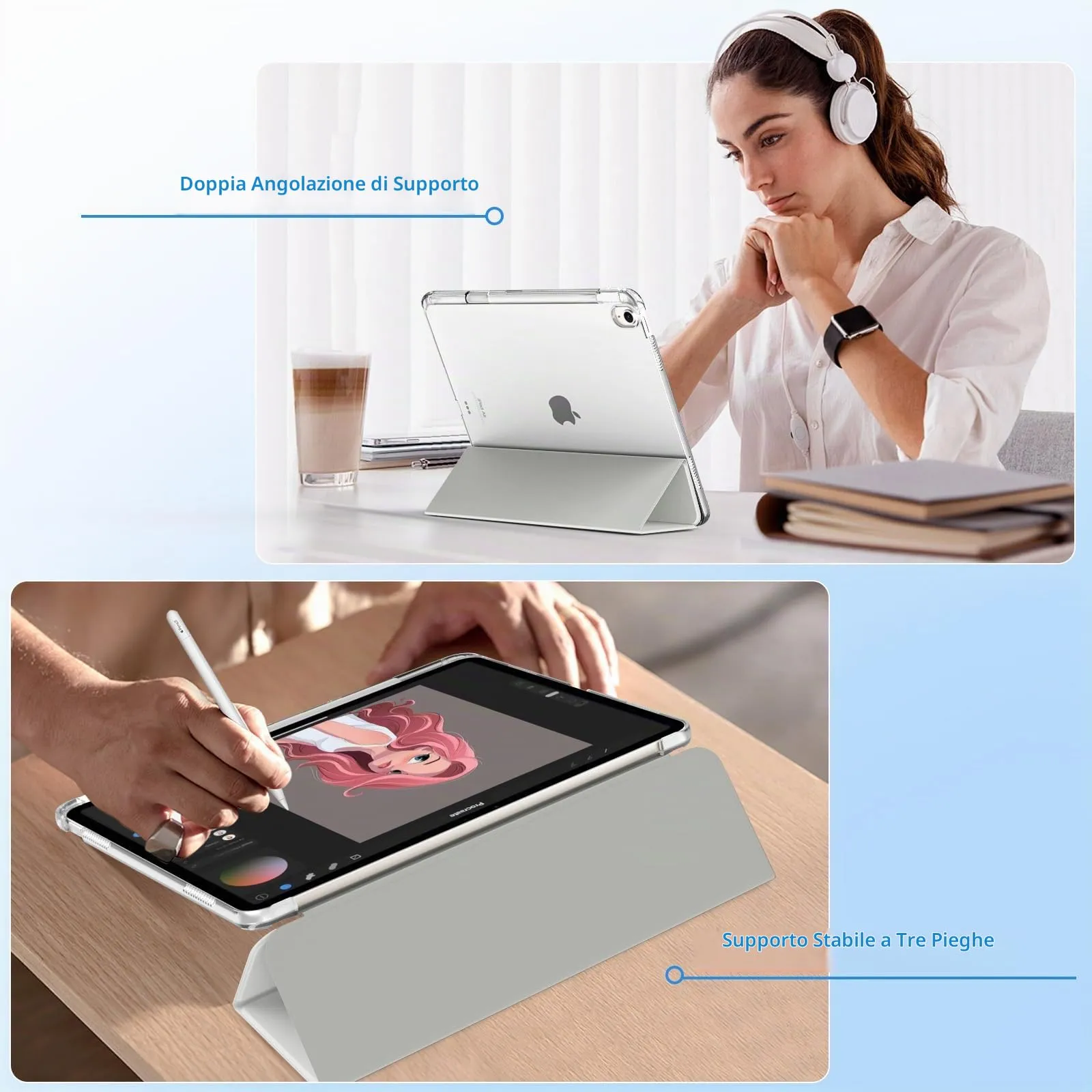 MoKo Cover per iPad Air 13 Pollici Case (M4/M3/M2) con Portapenna - immagine 4