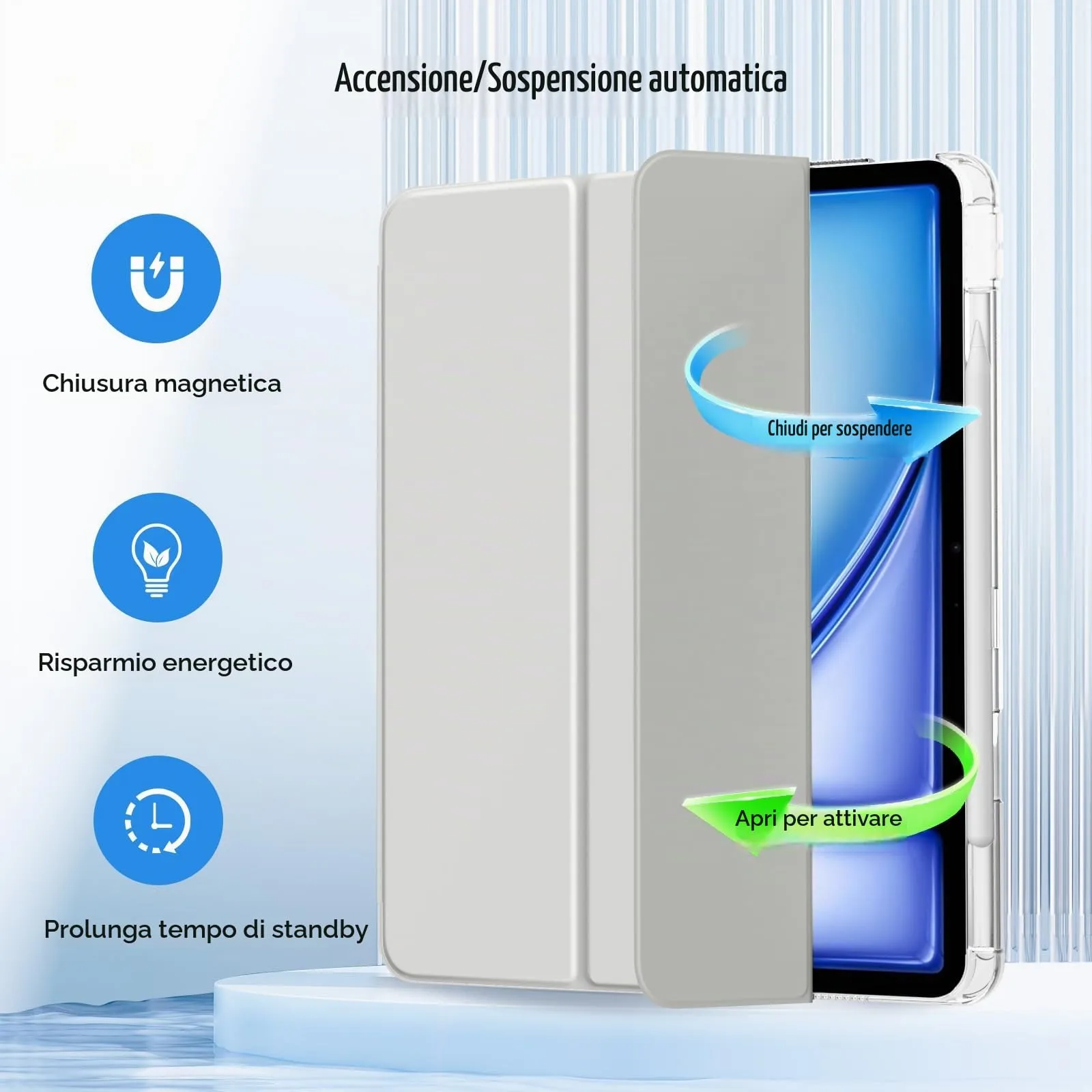 MoKo Cover per iPad Air 13 Pollici Case (M4/M3/M2) con Portapenna - immagine 5