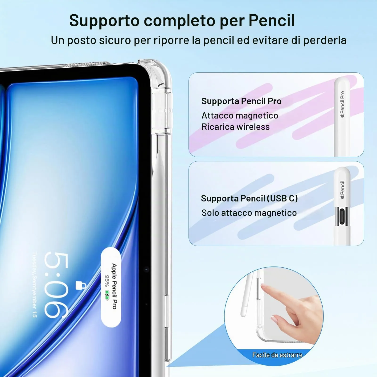MoKo Cover per iPad Air 13 Pollici Case (M4/M3/M2) con Portapenna - immagine 6