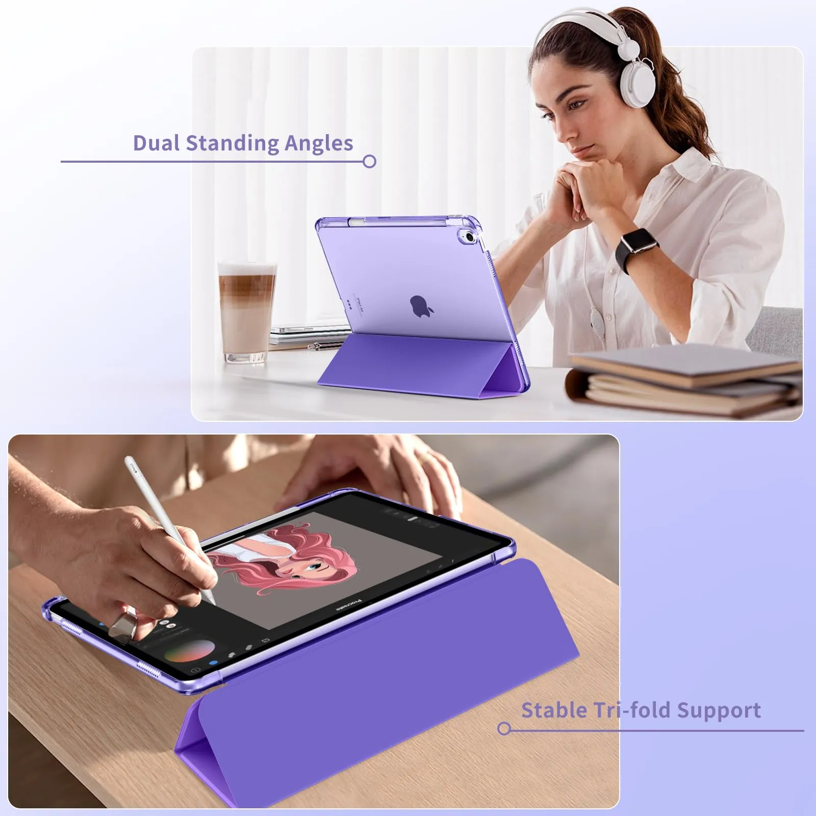 MoKo Cover per iPad Air 13 Pollici Case (M4/M3/M2) con Portapenna - immagine 4