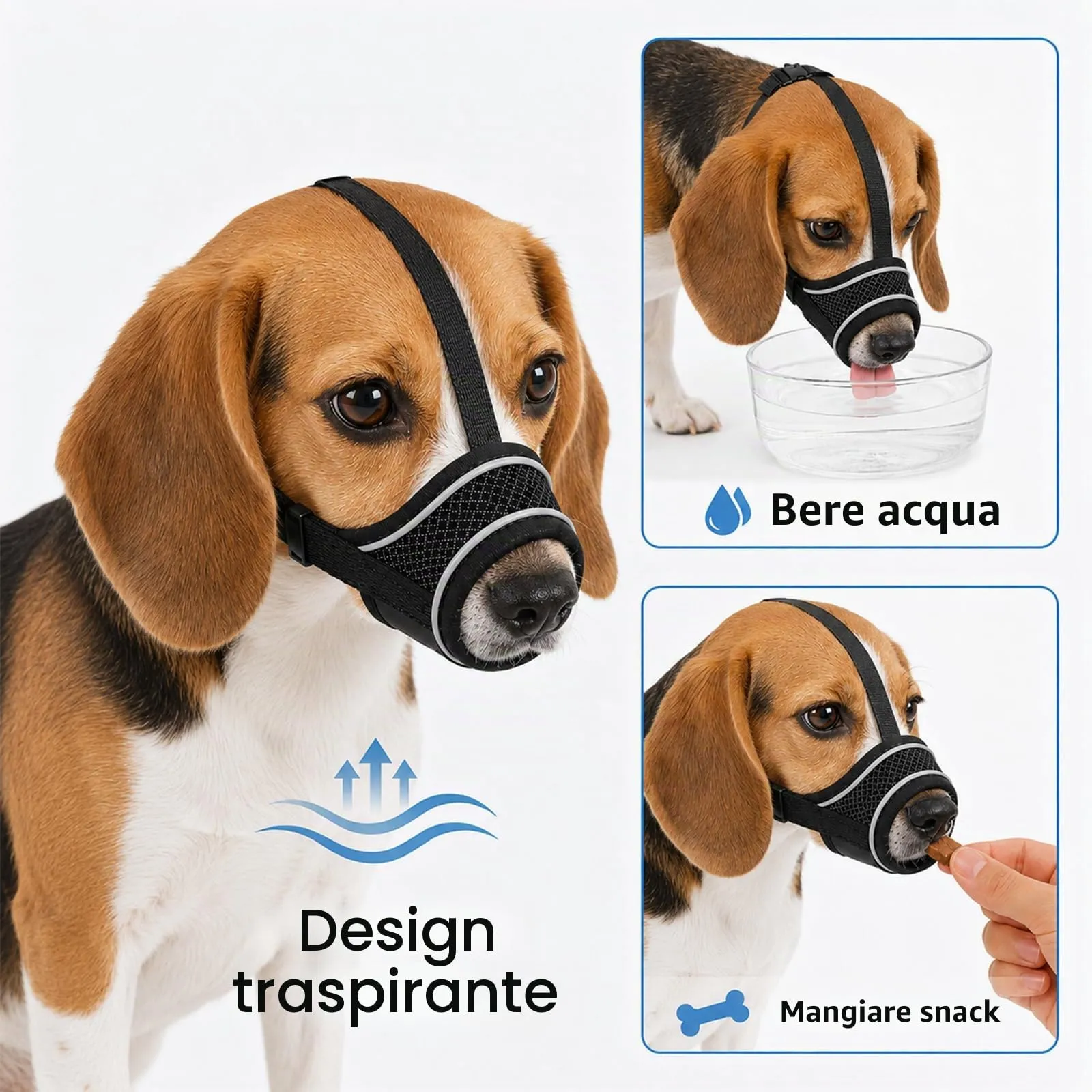 ZEMINRI Museruola Cane con Fascia Regolabile per Testa Museruola Cane - immagine 7