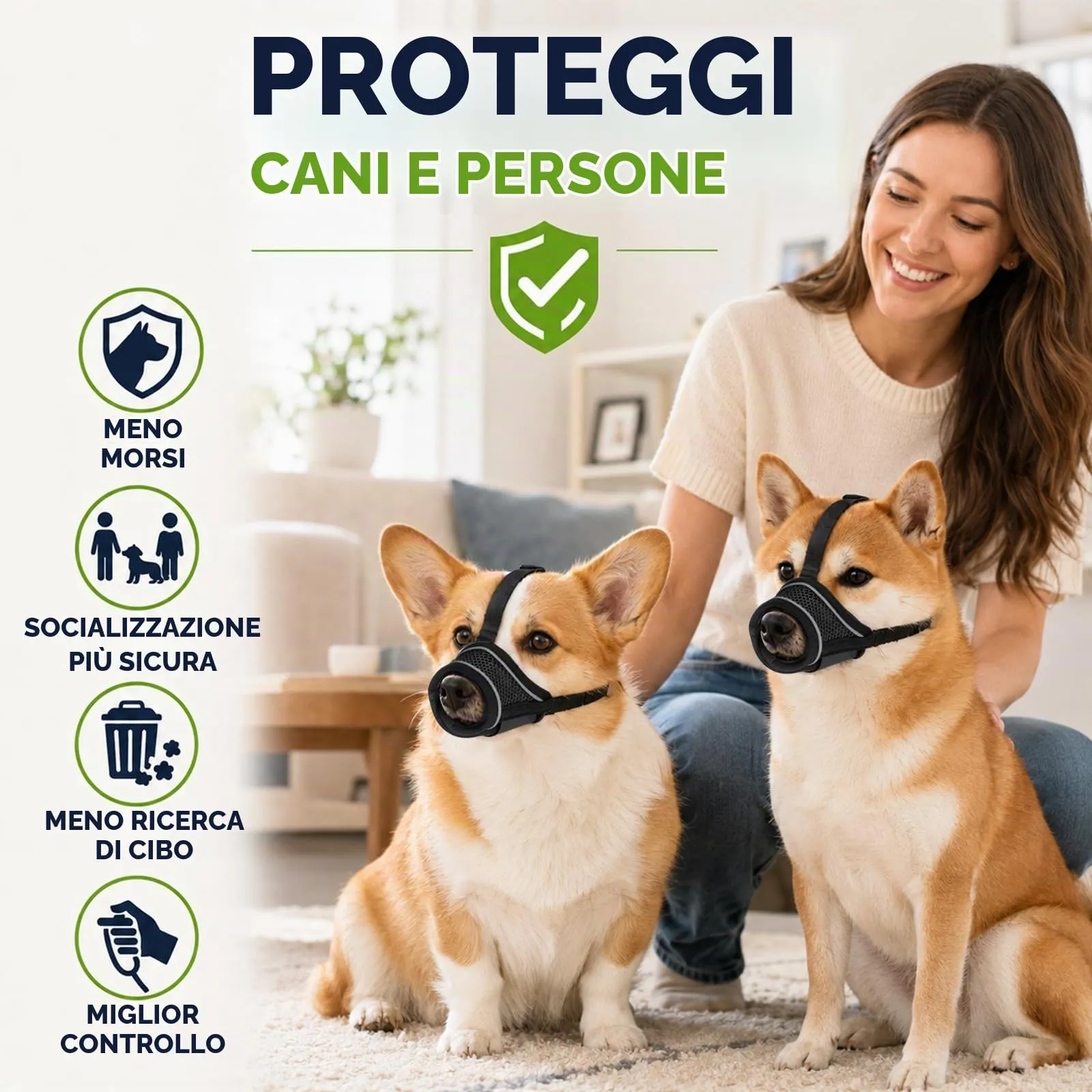 ZEMINRI Museruola Cane con Fascia Regolabile per Testa Museruola Cane - immagine 8
