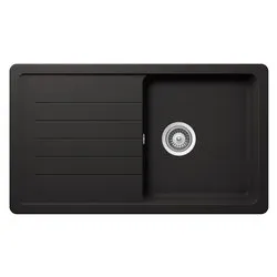 Lavello 1 vasca (86x50cm) ELEMENT Nero assoluto Ruvido opaco ELED100A13 - immagine 1