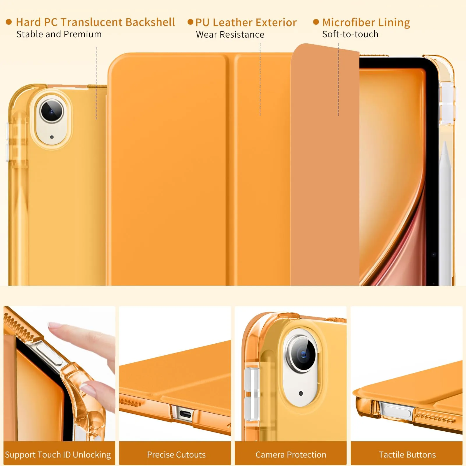 MoKo Cover per iPad Air 13 Pollici Case (M4/M3/M2) con Portapenna - immagine 3