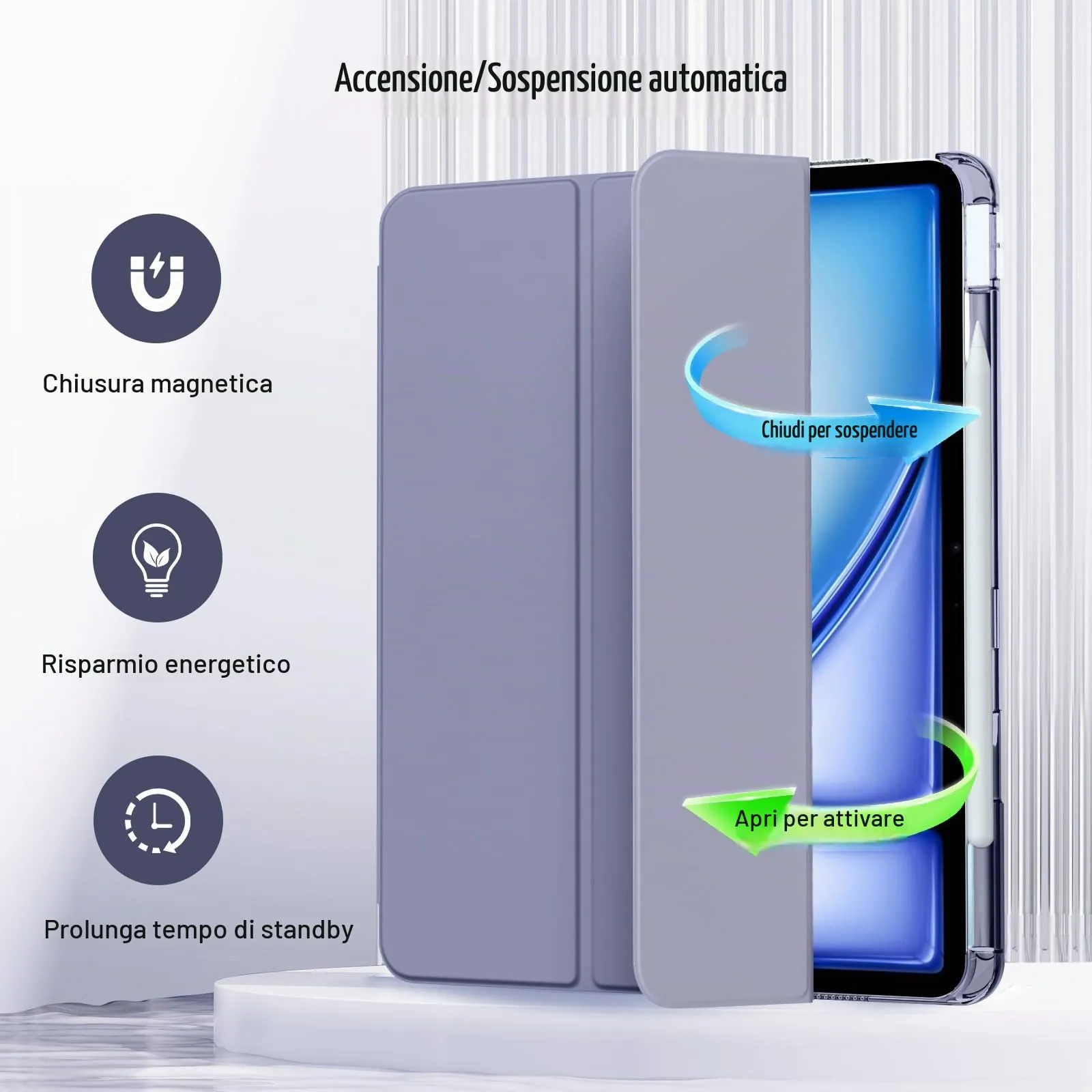 MoKo Cover per iPad Air 13 Pollici Case (M4/M3/M2) con Portapenna - immagine 5