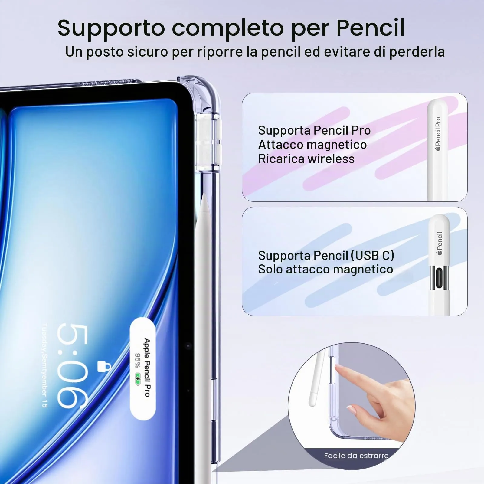 MoKo Cover per iPad Air 13 Pollici Case (M4/M3/M2) con Portapenna - immagine 6