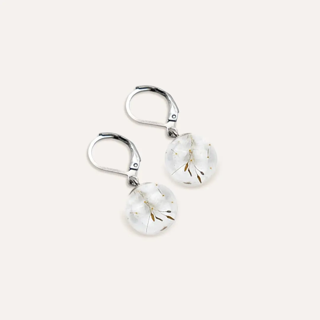Gioielli Botanici® Parure Donna | Collana Maglie Elegance + Bracciale + Orecchini con Fiori Veri Essiccati in Ampolla di Vetro | Acciaio Inox AISI 316 | Made Italy (Soffione) - immagine 4