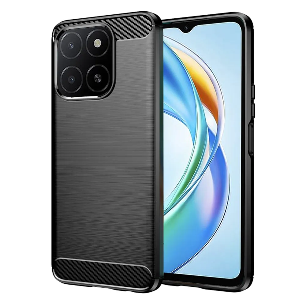 Custodia per Honor X5b, Techsuit, Carbonio, Nera - immagine 1