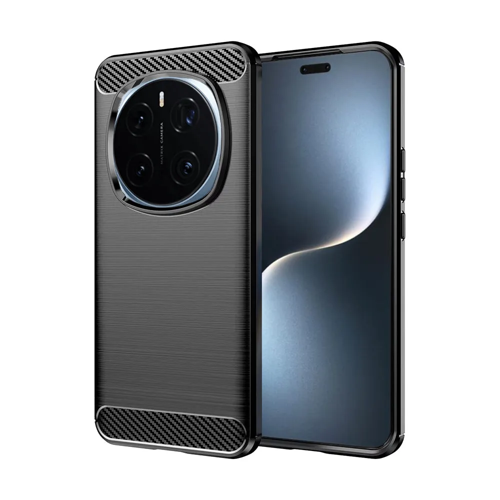 Custodia per Honor Magic7 Pro, Techsuit, Carbonio, Nera - immagine 1