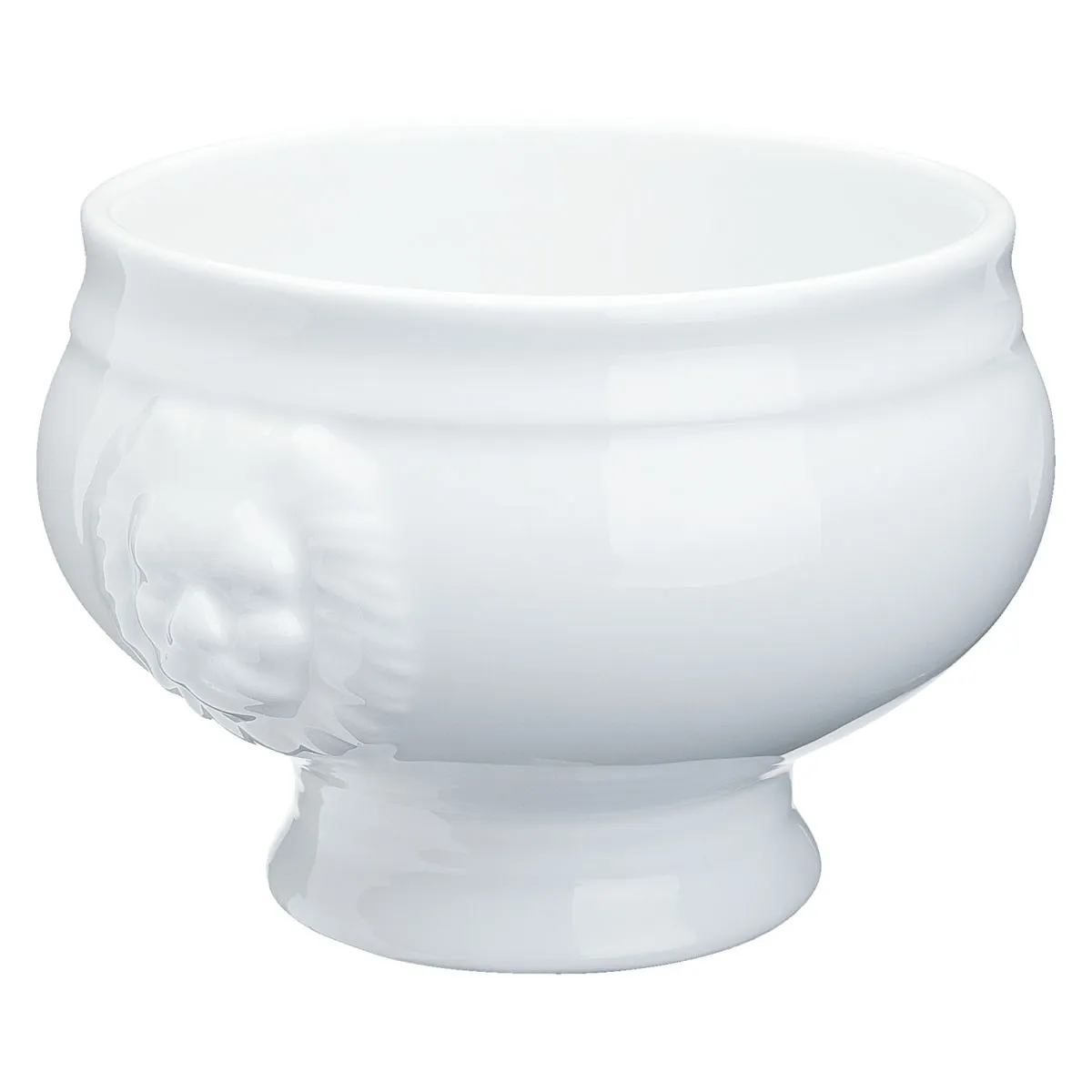 6x PULSIVA Terrina Testa di Leone Matur; 450 ml, 10.5x8.5 cm (ØxH); bianco; 6 pz. / Pacco - immagine 1