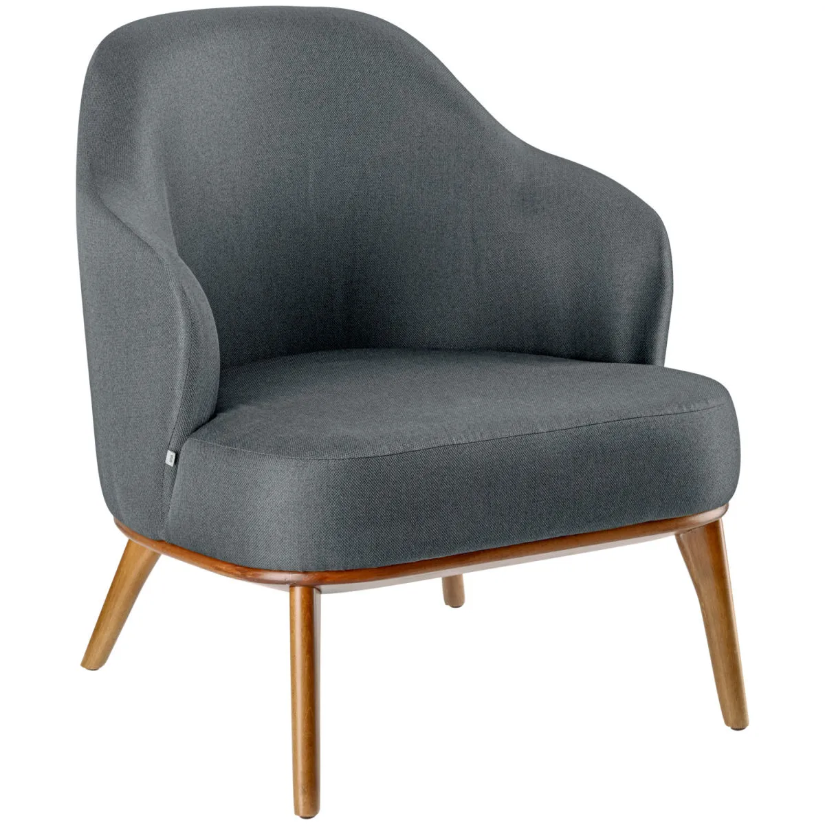 VEGA Poltrona Gustav; 70x78x79 cm (LxPxH); seduta antracite, struttura marrone chiaro - immagine 1