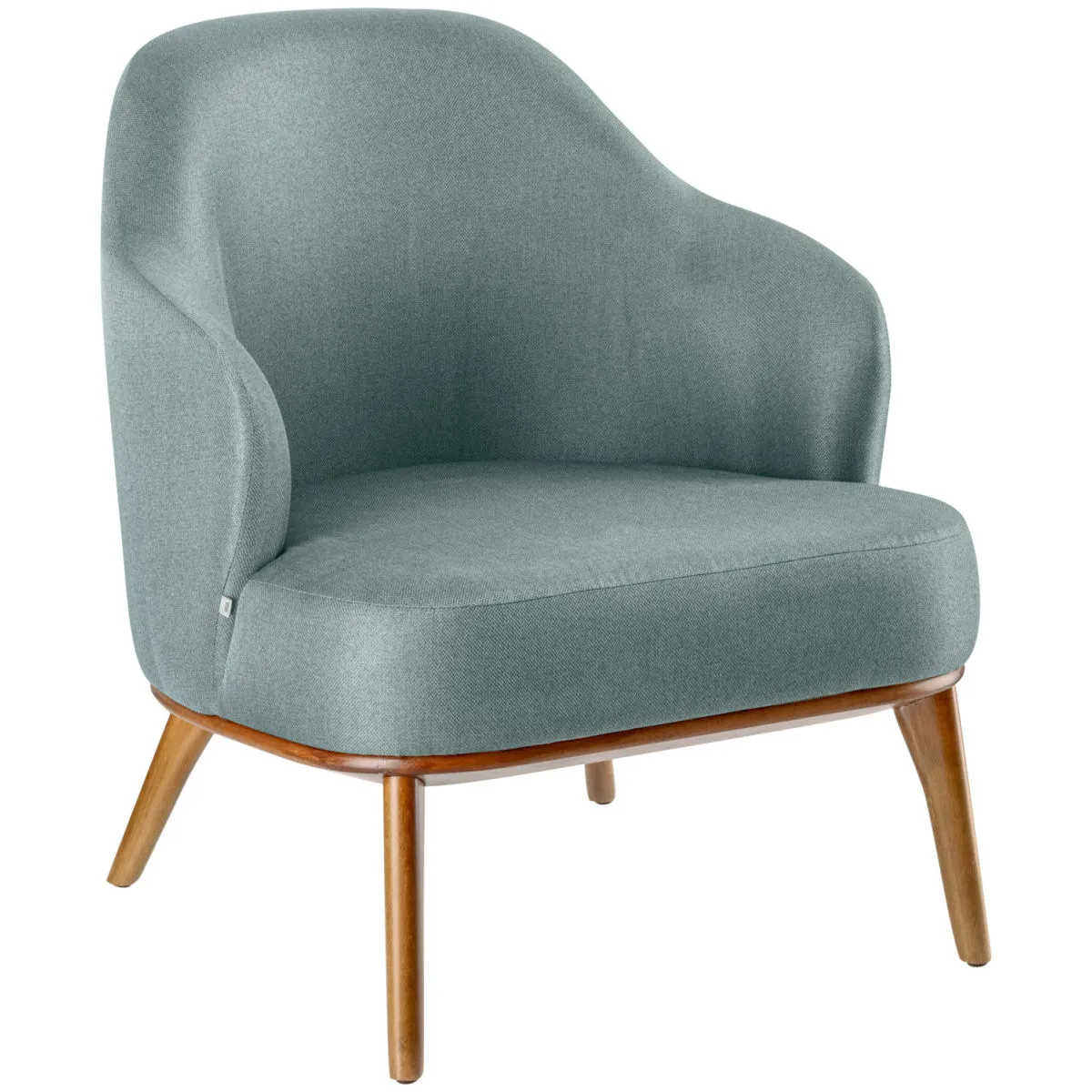 VEGA Poltrona Gustav; 70x78x79 cm (LxPxH); seduta blu chiaro, struttura marrone chiaro - immagine 1
