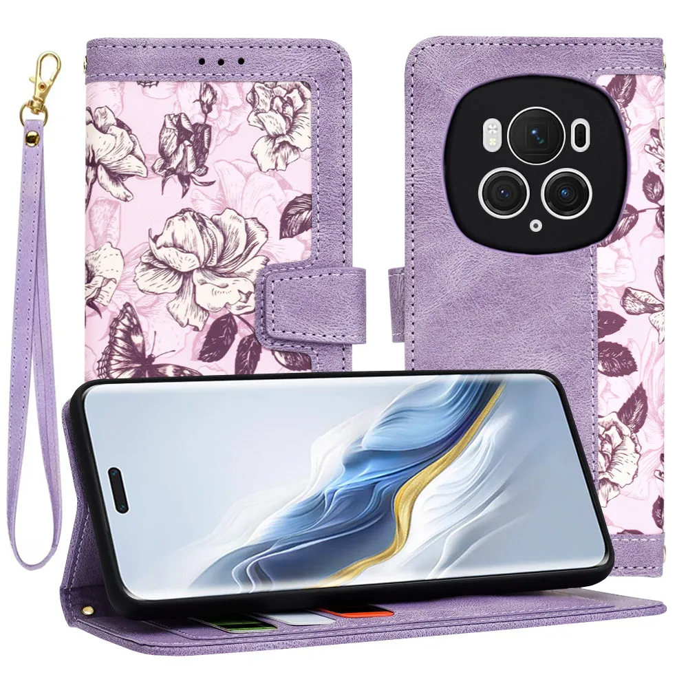 Custodia per Honor Magic6 Pro, Techsuit, FlipCraft, Viola - immagine 1