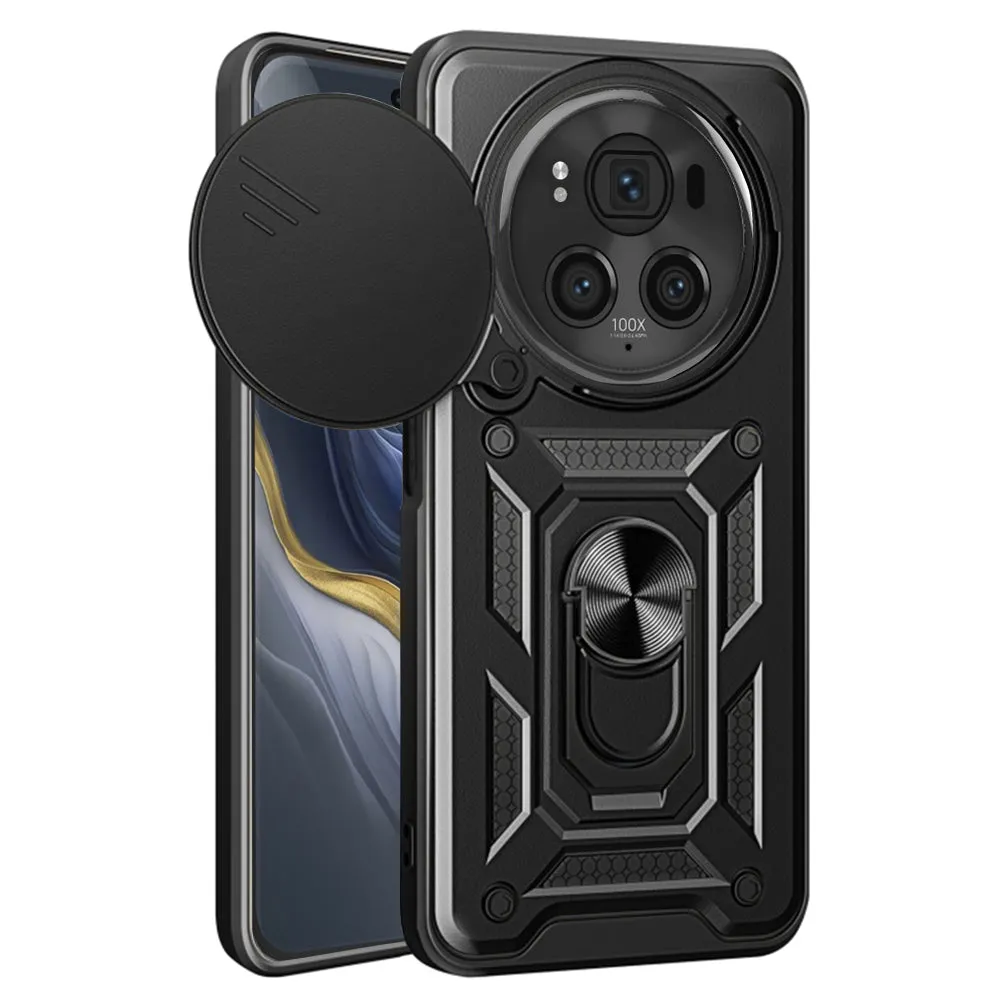 Custodia per Honor Magic6 Pro, Techsuit, CamShield, Nera - immagine 1