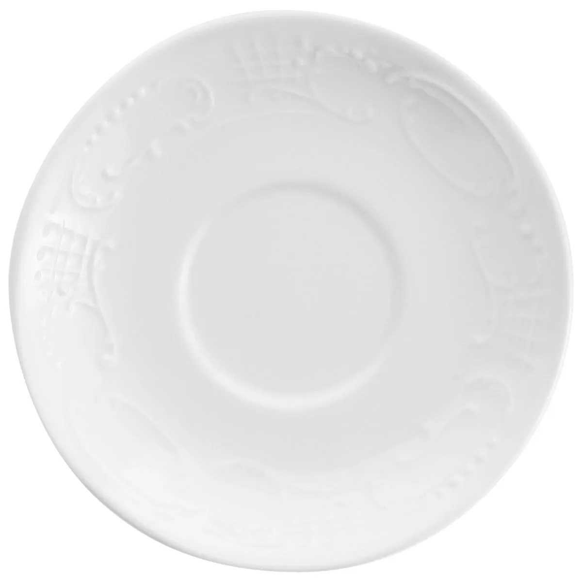 6x PULSIVA Piattino tazza cappuccino Sinfonie; 14 cm (Ø); bianco; rotonda; 6 pz. / Pacco - immagine 1