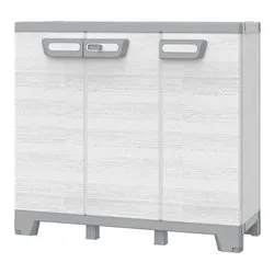 SEQUOIA CAB 102B Armadio plastica 3 Ante battenti (100cm) Mobile KIT - immagine 1