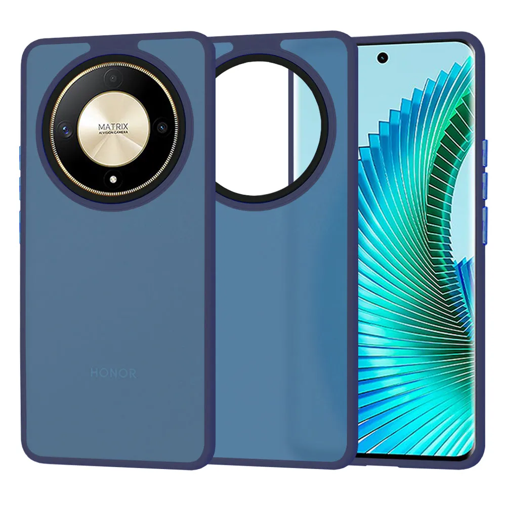 Custodia per Honor Magic6 Lite, Techsuit, HaloFrost, Blu Navy - immagine 1